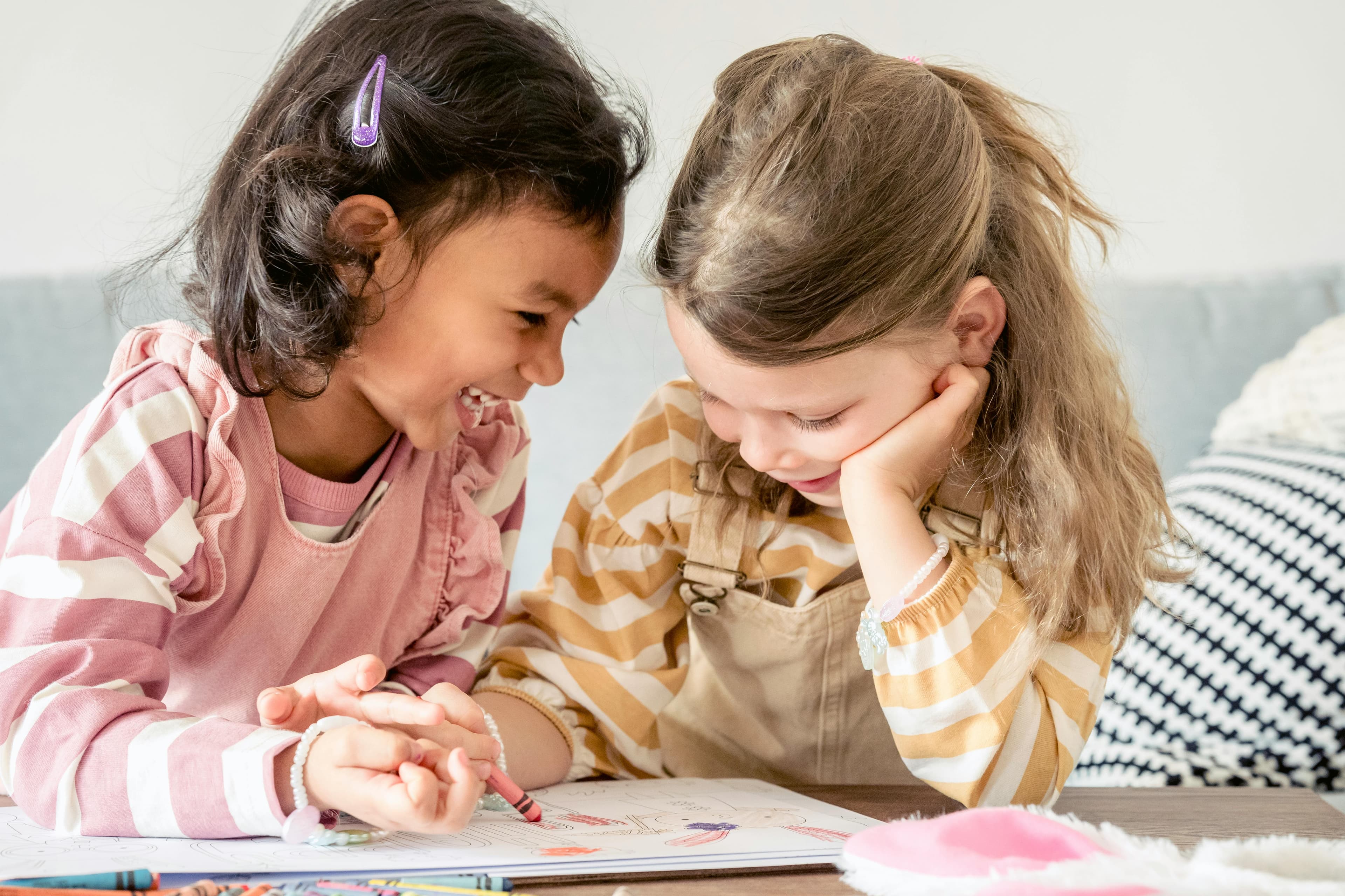 Child colouring pages from their personalised colouring book — a unique gift for kids