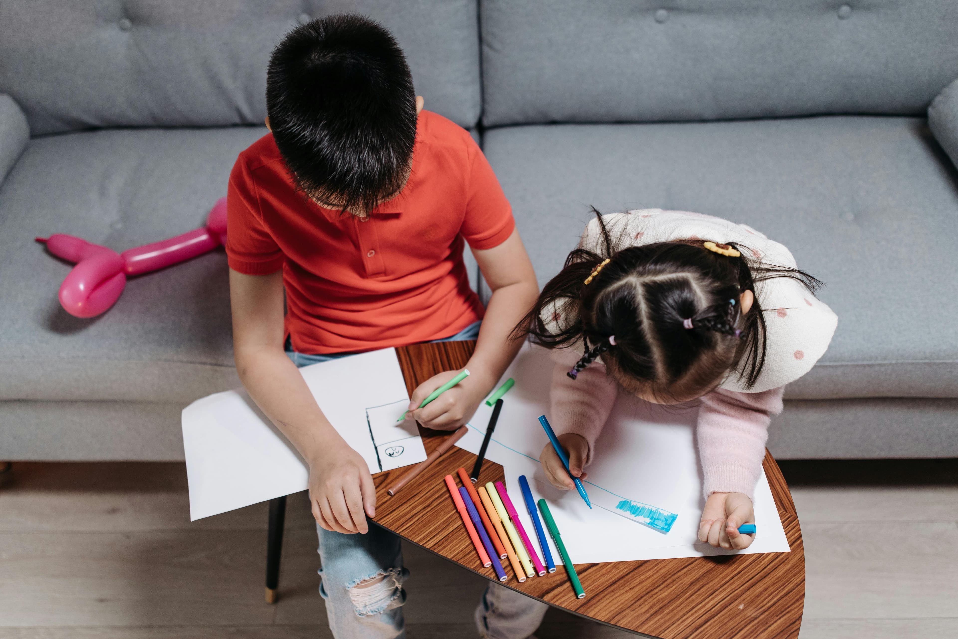 Young child enjoying their personalised colouring book activity — personalised gift for children